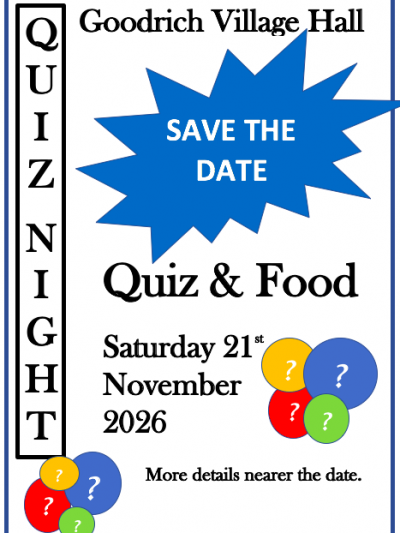 Quiz & Food – SAVE THE DATE Saturday 21st November 2026